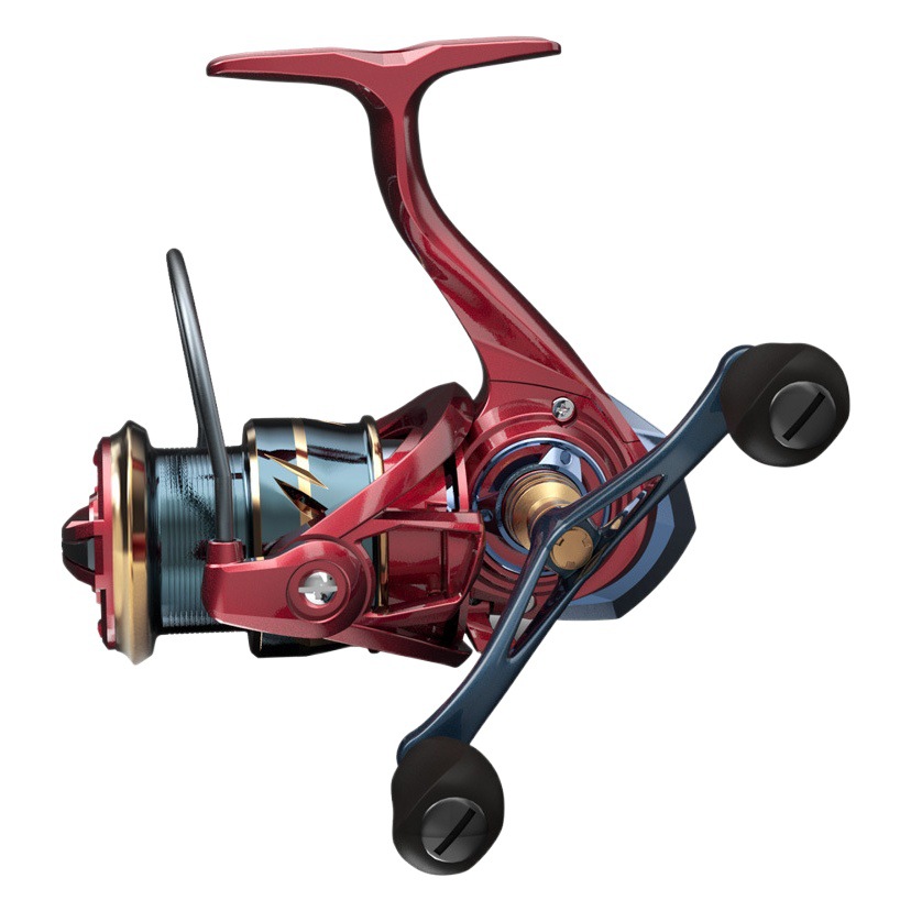 Hoja de piscina transfronteriza de metal de alambre superficial de la Copa de la rueda de pesca de doble agarre píldora Luya rueda giratoria micro rueda de pescado carretera rueda asiática al por mayor