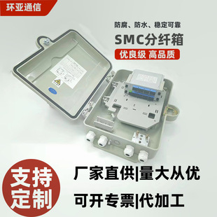 24-core SMC fiber splitting box SC full with direct melting box fiber to the home wall-mounted corridor box 1-16 plug-in splitting box