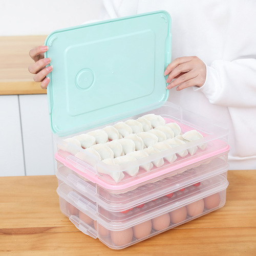 Multifunctional dumpling box dumpling quick-frozen dumpling chaos box refrigerator crisper household egg dumpling storage box