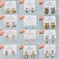 丽银/丽贝丽影复古金属耳环潮流耳饰女简约气质耳坠个性时尚潮款
