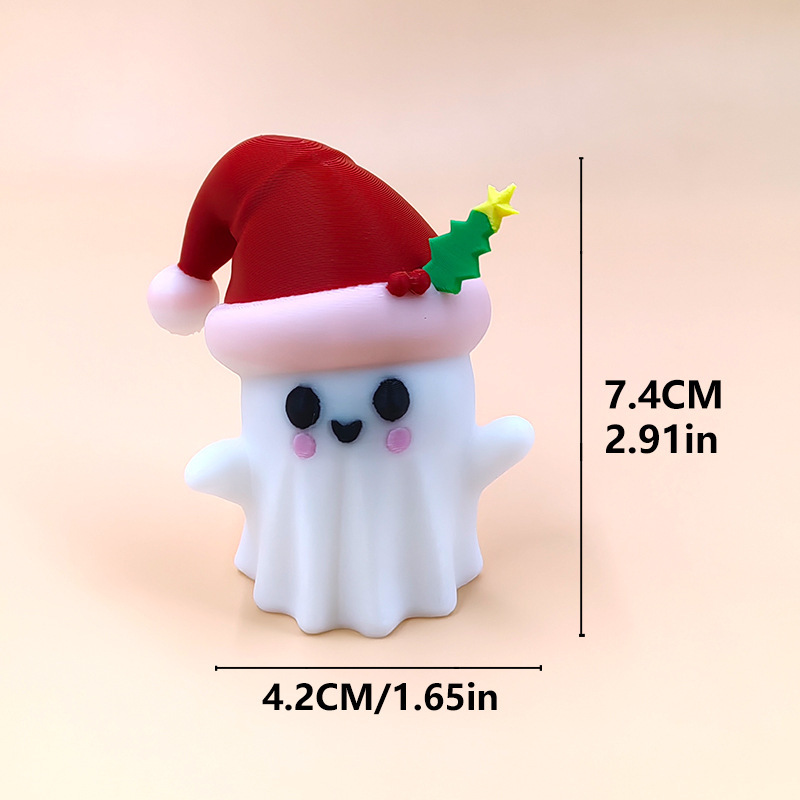 跨境新款 Christmas Cute Ghost 3D圣诞节幽灵笔架桌面摆件装饰|undefined