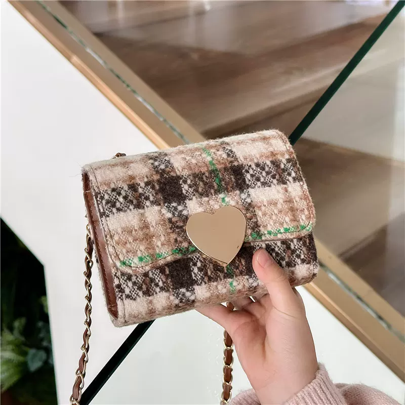 儿童包包2024春季新款千鸟格小方包洋气女童亲子斜挎包链条单肩包