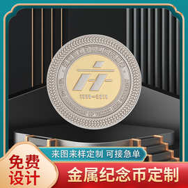 金属币周年庆徽章旅游景点纪念礼品收藏纪念章定制铜钱定制徽章