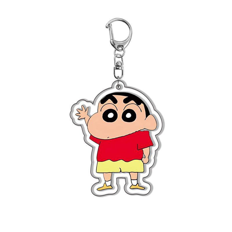 Crayon Shin-Chan Animación Periférico Nohara Shinsuke Xiaokui Xiaobai Nini Colgante de llavero de acrílico entre vientos