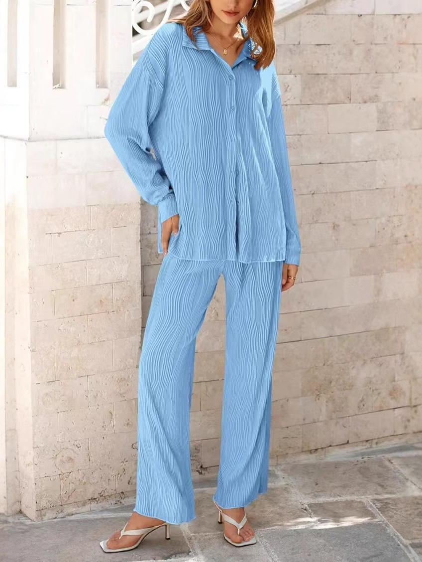 Conjunto de Ropa de Casa Holgado para Mujer de Poliéster para Otoño