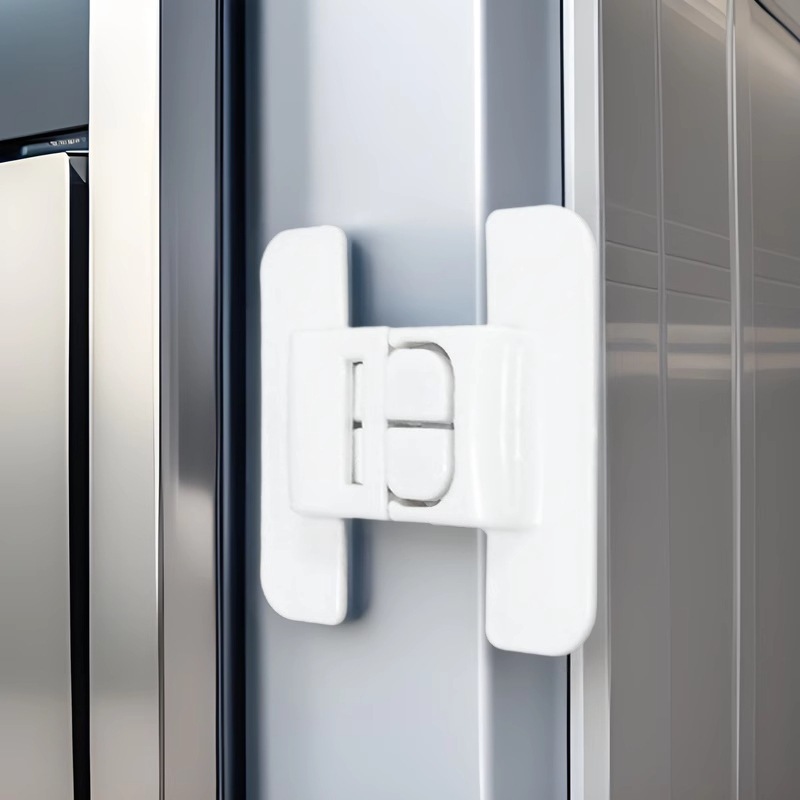 Child Safety Lock Refrigerator Door Closer Multifunctional Cabinet Door Anti-Opening Buckle Self-Adhesive Refrigerator Lock Universal Type