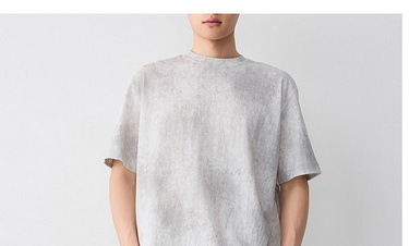 Áo thun nam tay ngắn cổ tròn chất liệu lanh cotton phong cách đường phố — màu cà phê chi tiết 12
