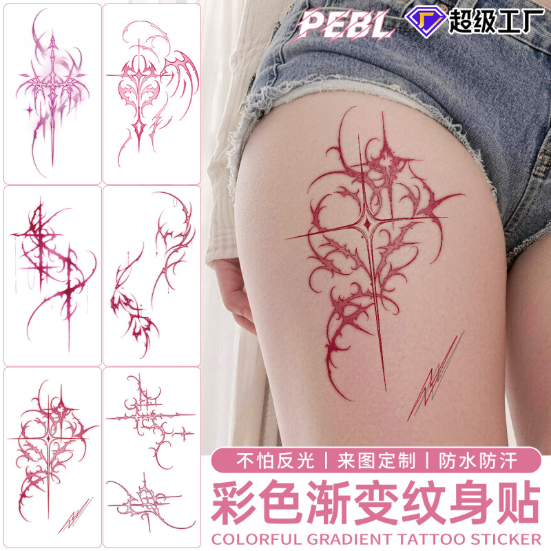 Advanced Gradient Color Butterfly Tattoo Stickers, Waterproof and Long-Lasting, with a Realistic Misty Effect, Simulating Bruising, Natural and Non-Reflective Advanced Gradient Color Butterfly Tattoo Stickers, Waterproof and Long-Lasting, with a Realistic Misty Effect, Simulating Bruising, Natural and Non-Reflective