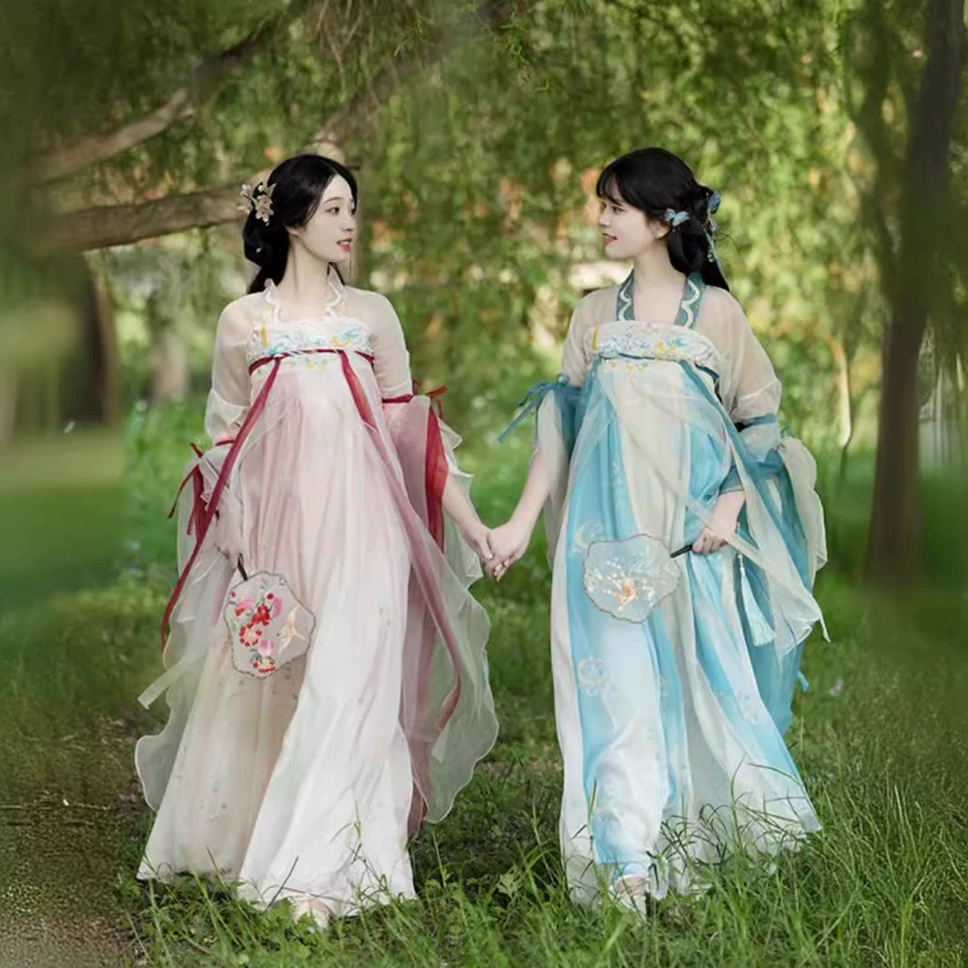 Оригинальный женский стиль династии Хань 2025 года, новый стиль [Цветочный язык], элемент Хань длиной до груди, тяжелая вышивка в стиле Тан, весенний, летний и осенний повседневный стиль