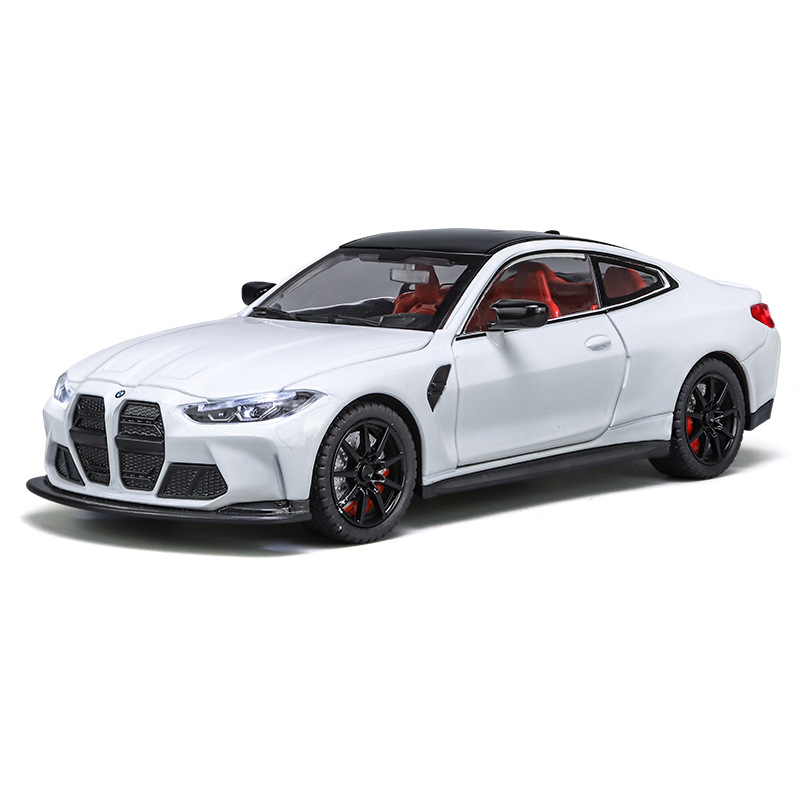 Lijiaxin modelo de coche de aleación 1:24 Baoma M4 coche deportivo retroceso con luz y sonido coche de juguete modelo de sonido al por mayor