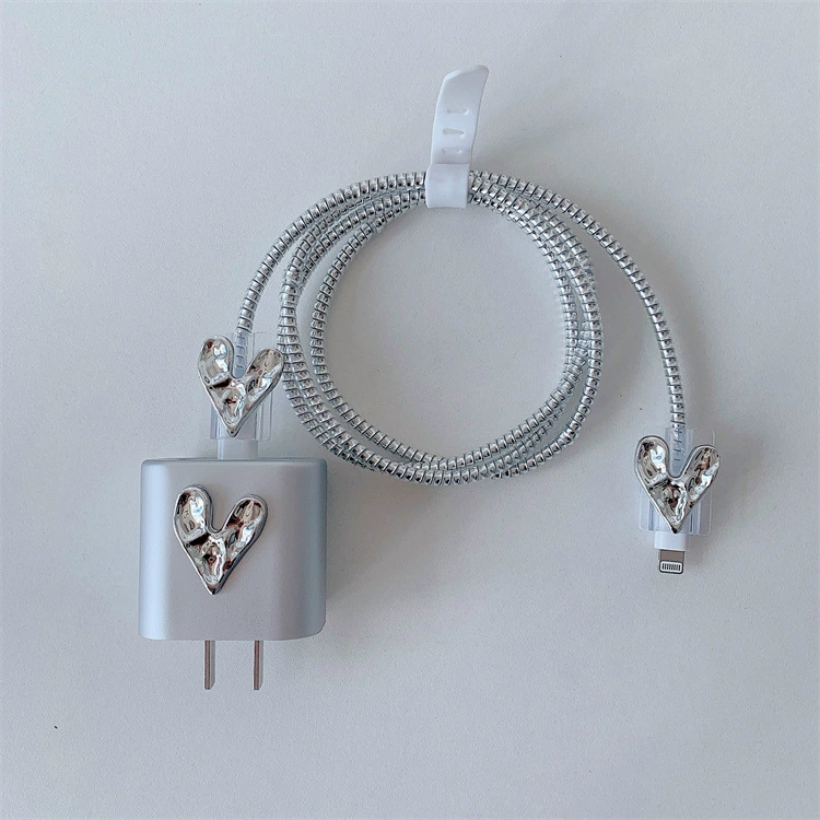 Новый набор из 5 предметов защиты контактов зарядного устройства Diamond Love для Apple Charger 18/20 Европейский и Американский стиль, применение