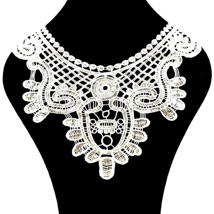 水溶蕾丝领花 涤光丝刺绣胸花 立体镂空绣花衣领假领子