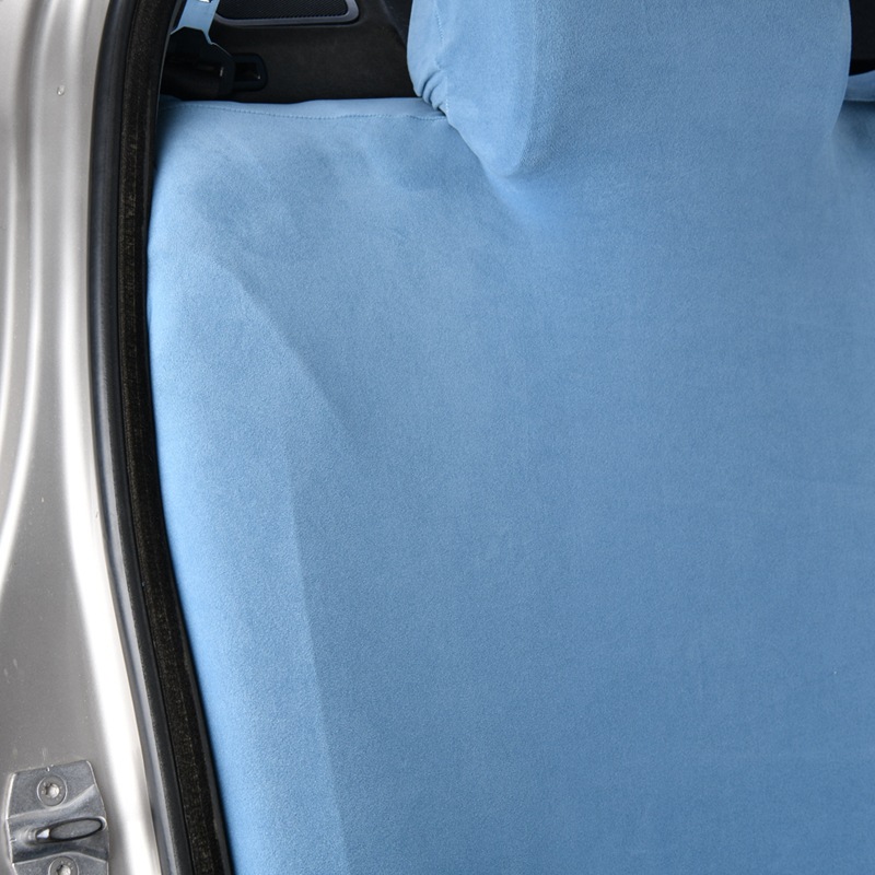 Thickened elastic car rear seat cover made of German velvet fabric, integrated backrest and seat cushion cover, suitable for all seasons