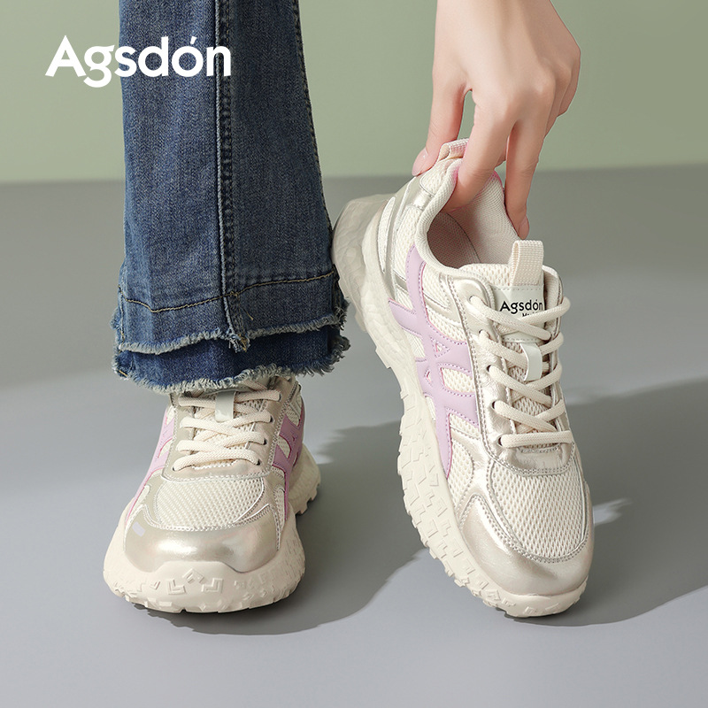 Augu Lion Dengde zapatos de entrenamiento para mujeres 2025, nuevo estilo de moda de otoño, zapatos de suela gruesa, zapatos deportivos casuales ligeros