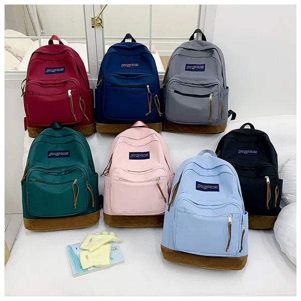 Foreign trade patchwork backpack for junior high and elementary school students, lightweight and retro-style backpack for boys and girls
