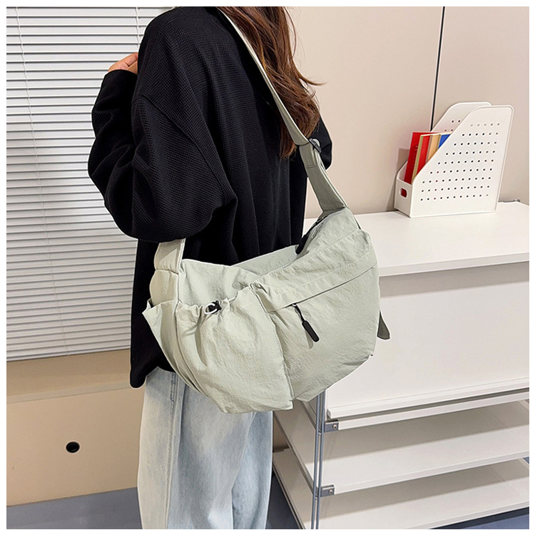 Multi Pocket Soft Nylon Travel Shoulder Tote Bag 24