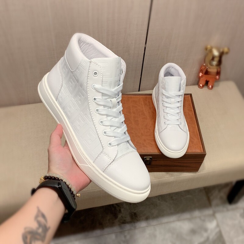European Trendy Men's Shoes, Genuine Leather, Breathable High-Top Men's Trendy Shoes, Spring and Summer Sports and Casual Shoes, Comfortable and Durable