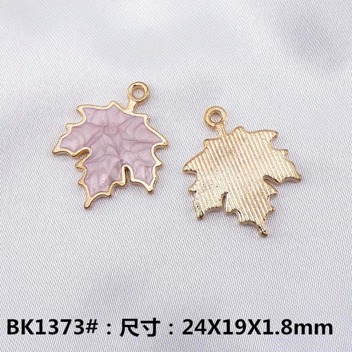 20 PCS/Package Quantity 20 PCS/Package 15*17mm Alloy Leaves Flower Pendant