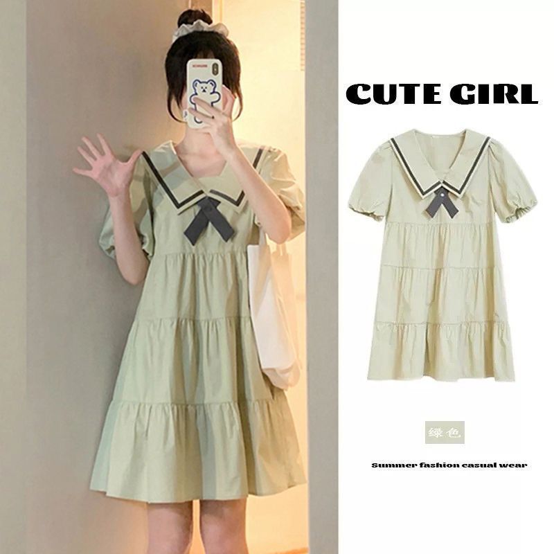2024 New Summer College Style Doll Collar Princess Dress Korean Style Wear Niche Design Mori dress