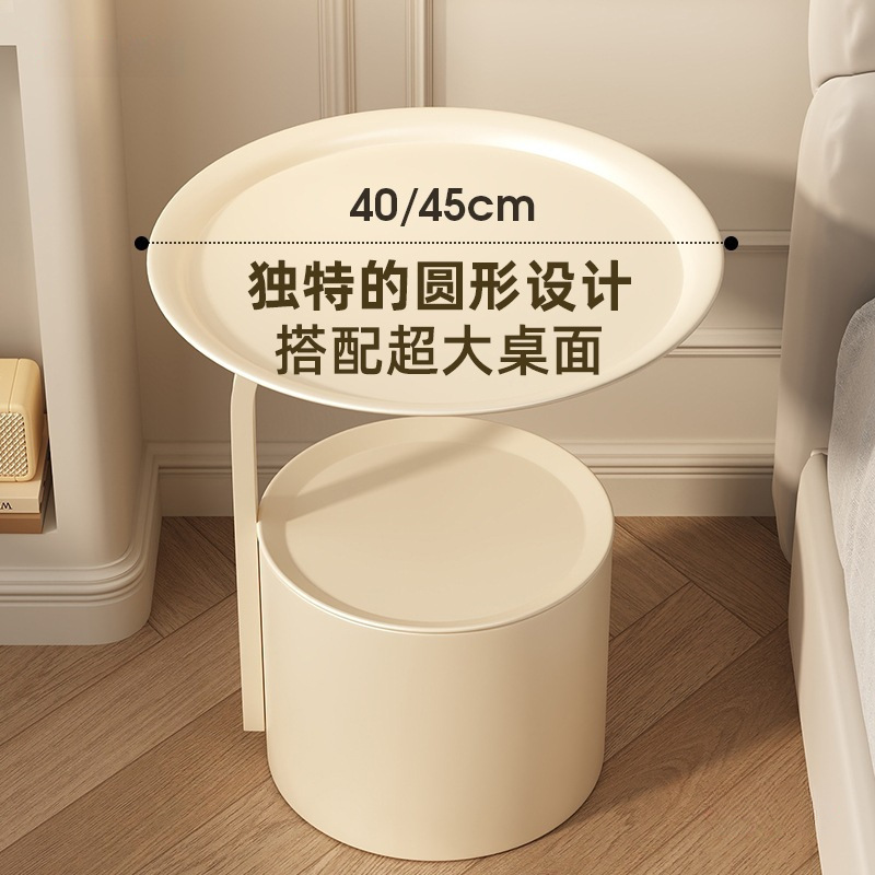 床头柜替代家用卧室床头置物架小型收纳柜奶油风沙发边几边柜|undefined