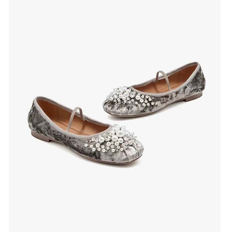 (Cross-border trading), shiny universal Mary Jane shoes low-cut, metallic color, suitable for spring and autumn, french style