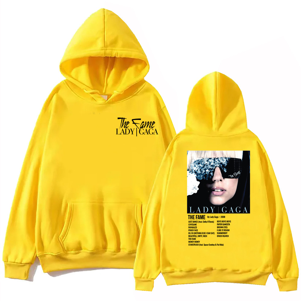 The Fame Lady Gaga Hoodie Harajuku Hip Hop Pullover Tops Swe