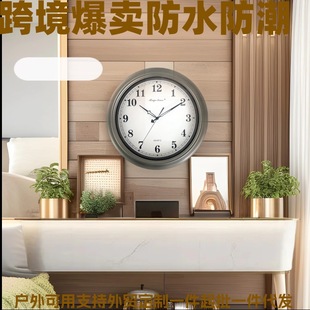 Amazon Hot Selling Outdoor Wall Clock Spent Out Hotel Bathroom Pool Kitchen Waterproof Moisture-proof Anti-fog Anti-mildew Wall Sticker Clock