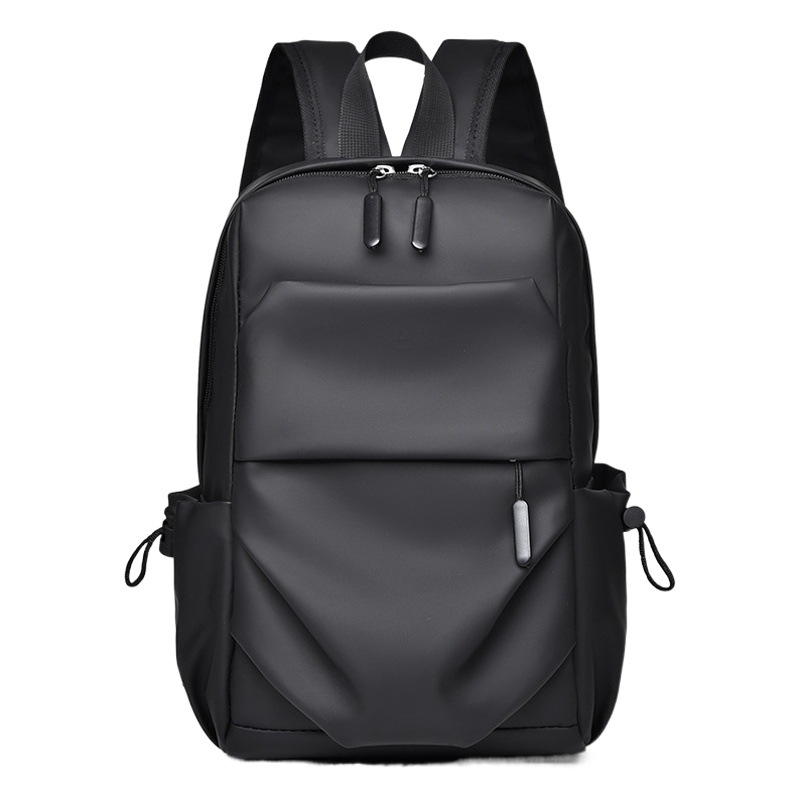 Cross-Border Men's bag black leather film Small backpack casual Simple Men's backpack European and American fashion small schoolbag wholesale