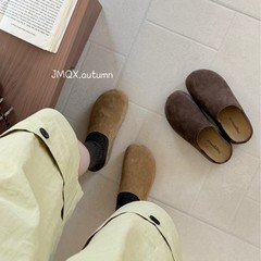 勃肯鞋包头半拖鞋女夏外穿2025春秋新款孕妇复古懒人一脚蹬穆勒鞋