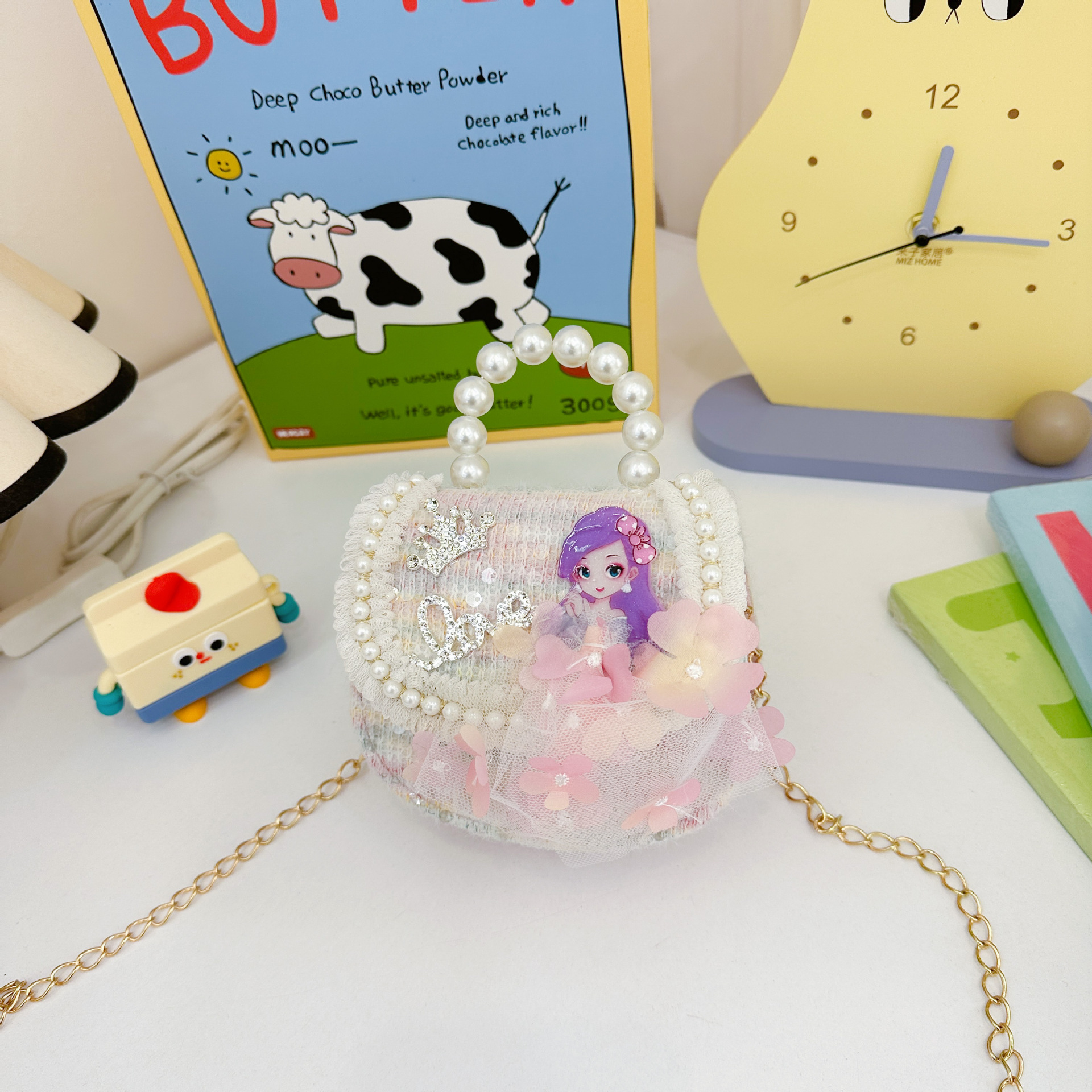 Bonito bolso de niños en línea nueva moda extranjera bebé niña princesa cambio de hombro mochila de moda