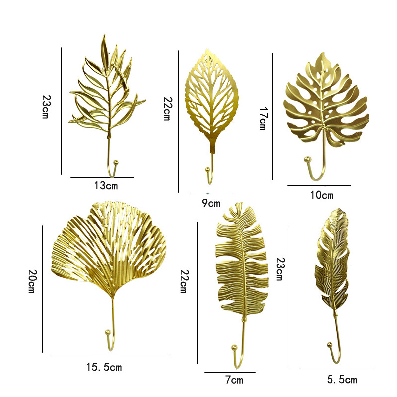 Luz de lujo nórdico hierro gancho hogar pasillo pared colgante abrigo gancho clave gancho creativo pared decoración colgante