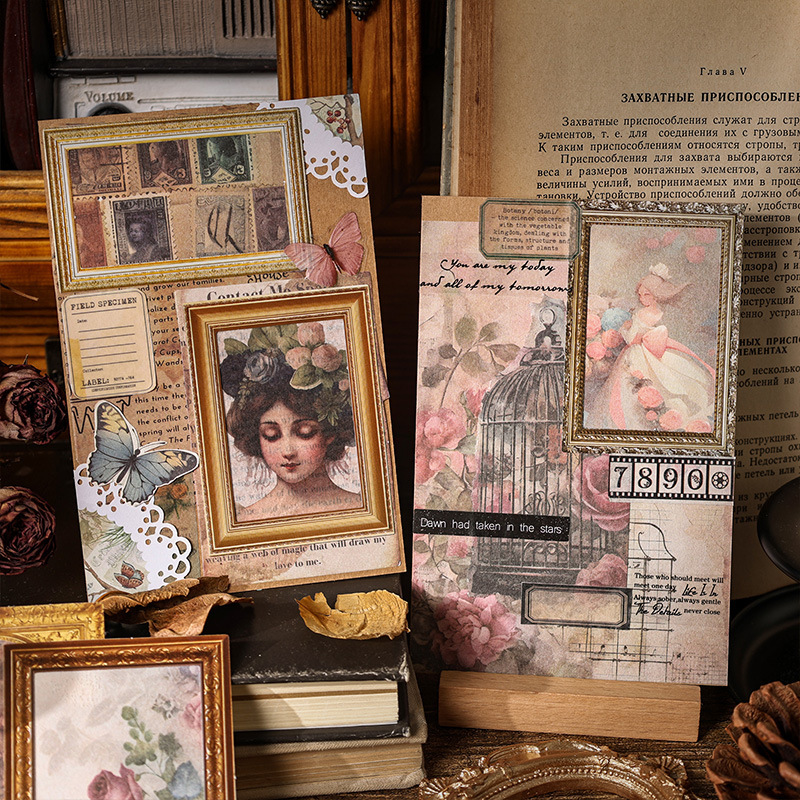 Años de marca adhesiva marcador de fotos pegatinas transfronterizas diy retro marcador de fotos pegatinas decorativas pegatinas de marco de fotos europeas