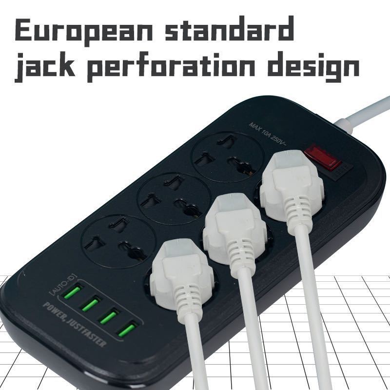 Enchufe de exportación de comercio exterior con USB hogar multi-funcional estándar británico estándar europeo fila enchufe poroso con interruptor socket Placa de cableado