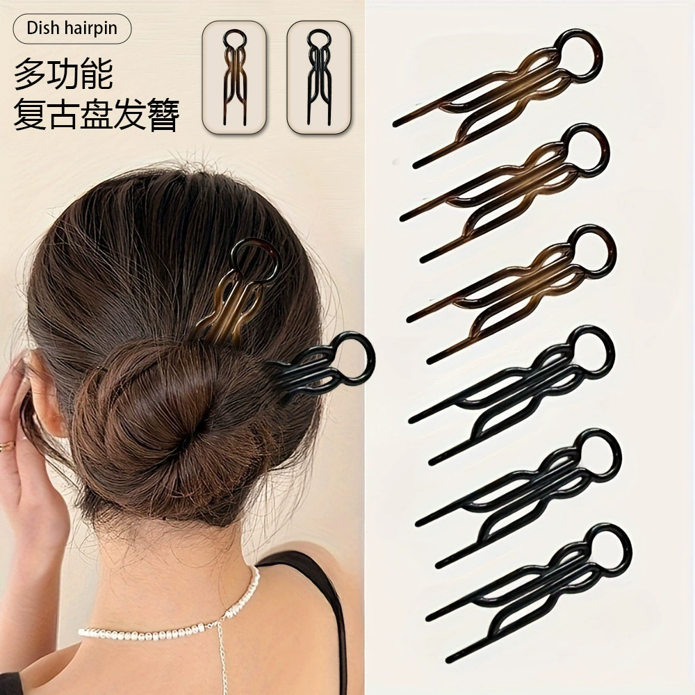 Новая маленькая заколка для волос в форме рыбы, U-образная, высококачественная нишевая заколка для ленивой укладки волос, аксессуар для волос.