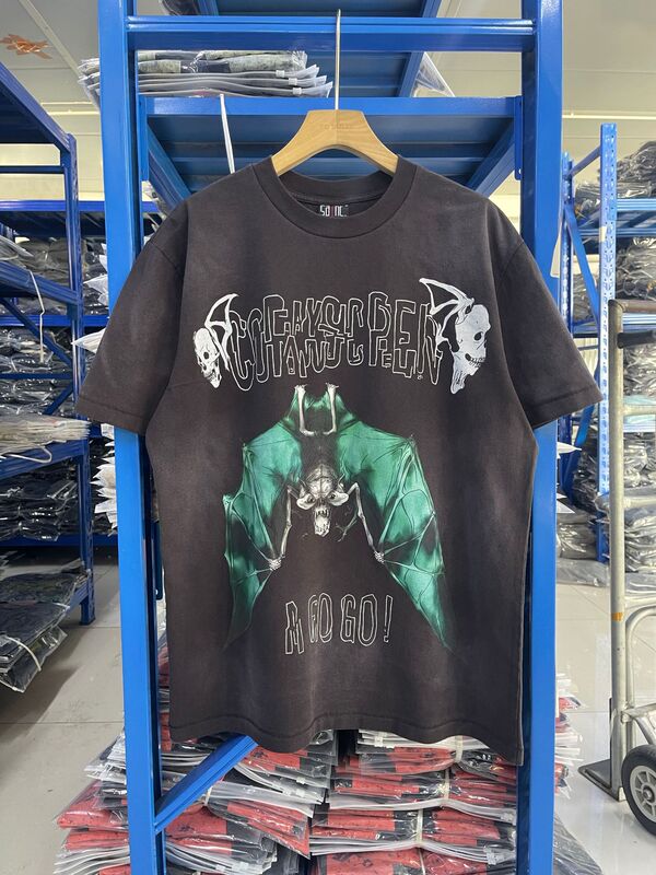 高品質 SAINT MICHAEL ICON ウォッシュ加工 オールド半袖 アメカジ レトロ プリント カップル Tシャツ 男女兼用|undefined