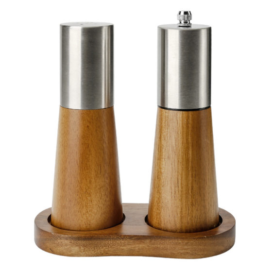 Wood pepper mill manual ceramic core 304 stainless steel pepper sea salt multi-use grinder household kitchen tools