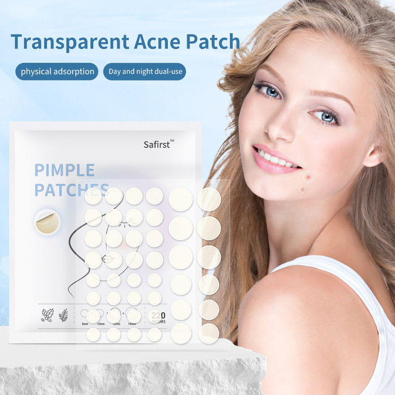 Cross-Border Acne Patches, Water-Based Gel Dressing Patches, Acne Removal Patches, Light Mark Removal, Invisible Sweat Barrier Hydrogel Acne Patches, 220 Pieces