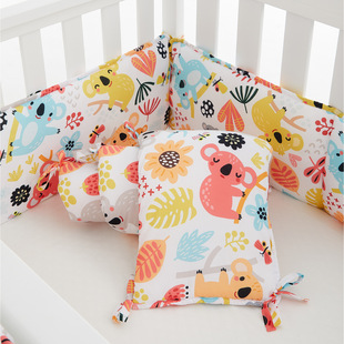 Foreign trade export crib baby soft bag anti-knock US Amazon children's bed bag 4-piece cross-border distribution