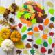 Cross-border in stock Thanksgiving Day Creative Handmade DIY Maple Leaf Foam Sticker Party Decoration Site Layout Props