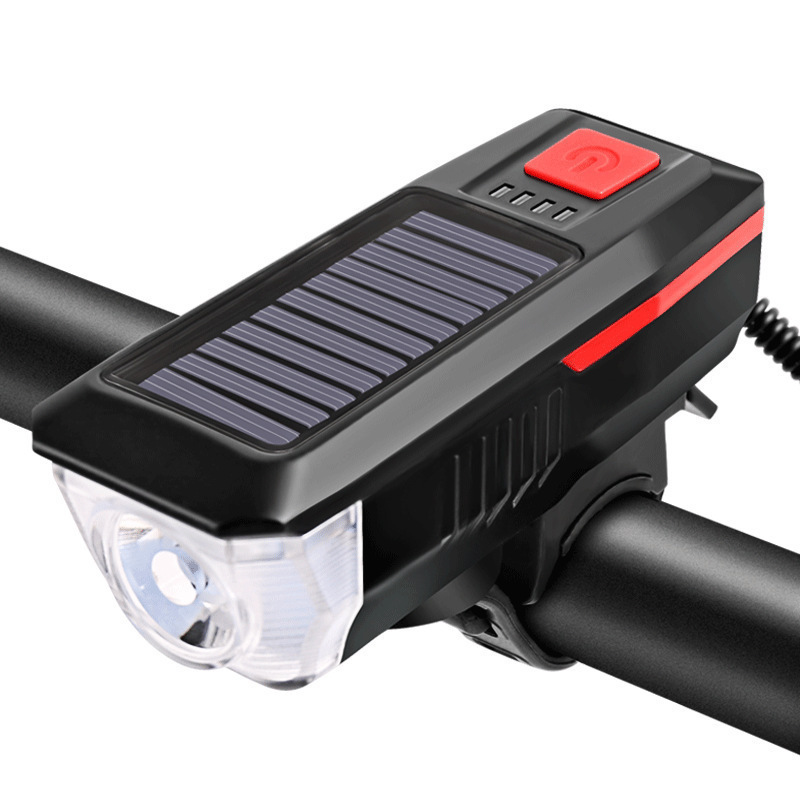 夜のライトの行のヘッドライトの充電の自転車のスピーカーの装備の強い光の防雨の懐中電灯の車は太陽エネルギーの山地の自灯に乗ります。|undefined