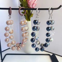 Xiaohongshu Style Two-Color Glitter Butterfly Knot Pendant DIY Bead Phone Chain Creative Double Layer Ornament