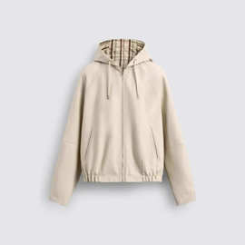 2025秋冬新款男装时尚格子夹克双面穿连帽宽松夹克外套男5851320