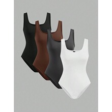 H 72555 Sleeves Low Neck Bodysuit Ů�����B�w��