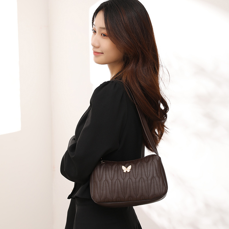 腋下包女s批发新款外贸单肩包时尚菱格新款绣花小包bag包包女|undefined