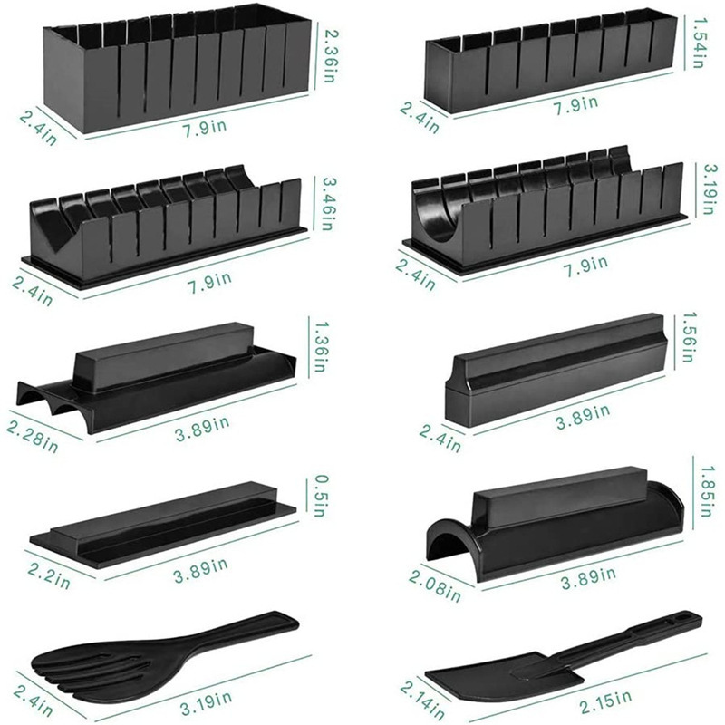 MNOAOPN sushi molde DIY sushi fabricante cocina gadget bola de arroz algas sushi rollo Herramienta 11 piezas conjunto