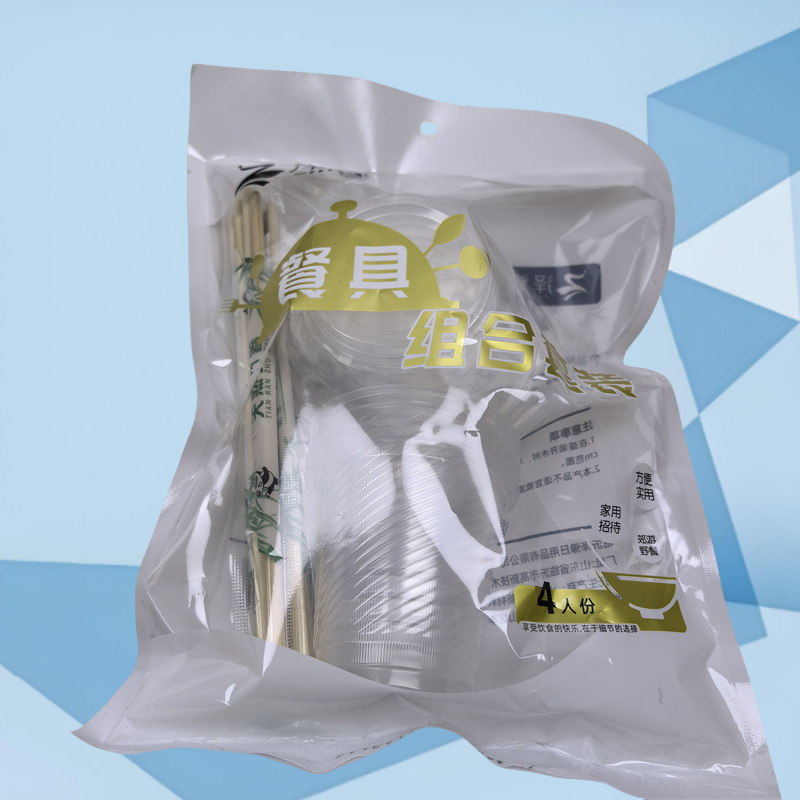 Wholesale disposable bowls and chopsticks suit household banquet wedding catering stall supermarket disposable tableware suit