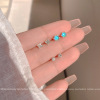 Set, fresh small advanced earrings, simple and elegant design, internet celebrity, high-quality style