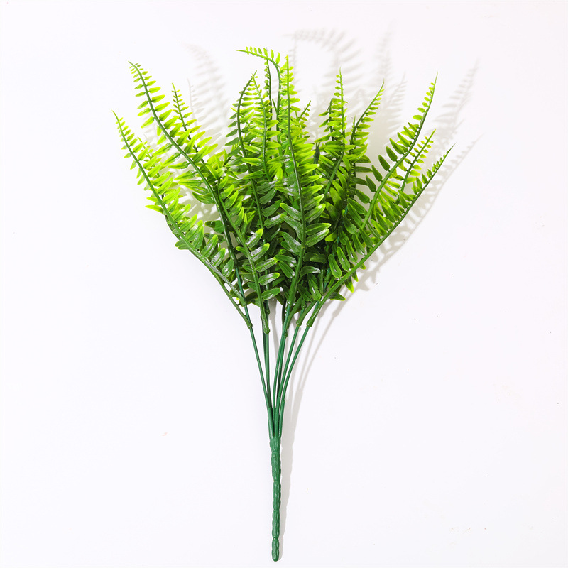 7 forks artificial Persian grass artificial flower fern leaf bundle artificial collocation flower arrangement decorative plastic fern Persian leaf_voghion.com