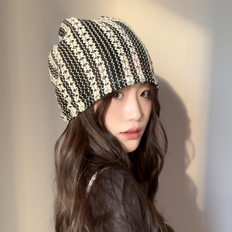 2024 nuevo sombrero de pila vacía de mano para niños y mujeres, sombrero delgado transpirable, sombrero frío, sombrero de estilo literario y versátil, sombrero de cabeza