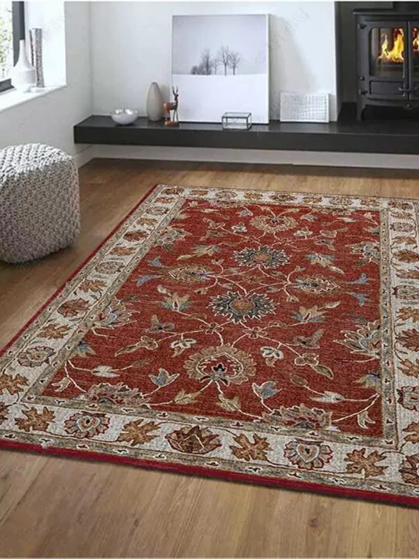 Новый китайский стиль, традиционная красная ковровая дорожка, гостиная, спальня, прикроватное одеяло, доступное роскошное ретро-прямое эфирное помещение, кабинет, свадебное фото, пол J ^